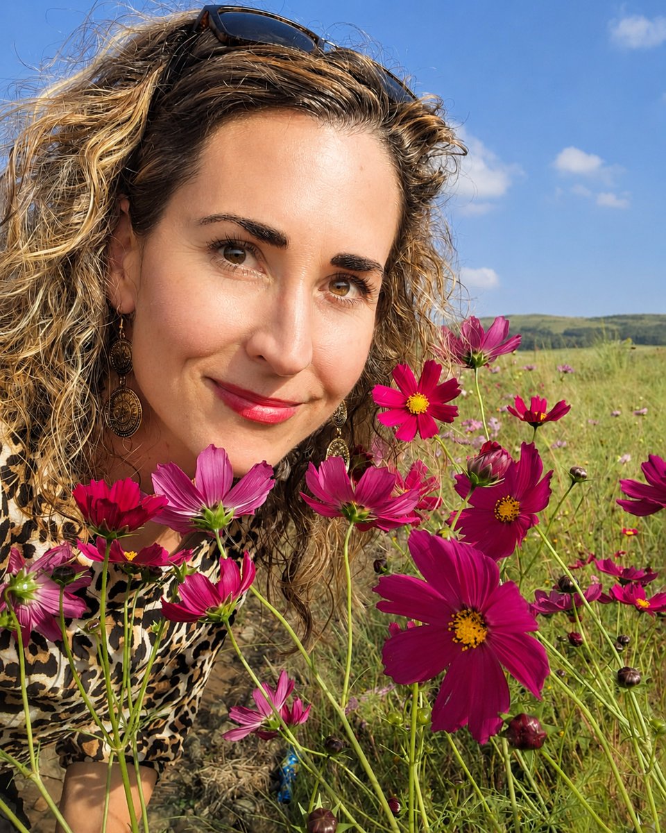 Liz, founder of Natural Senoritas Liz, founder of Natural Senoritas, with flowers